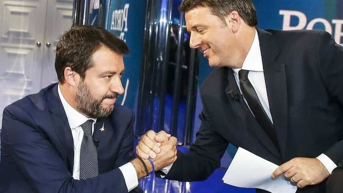 Salvini e Renzi si danno la mano, due casi di hybris