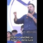 Salvini sul palco di Pontida