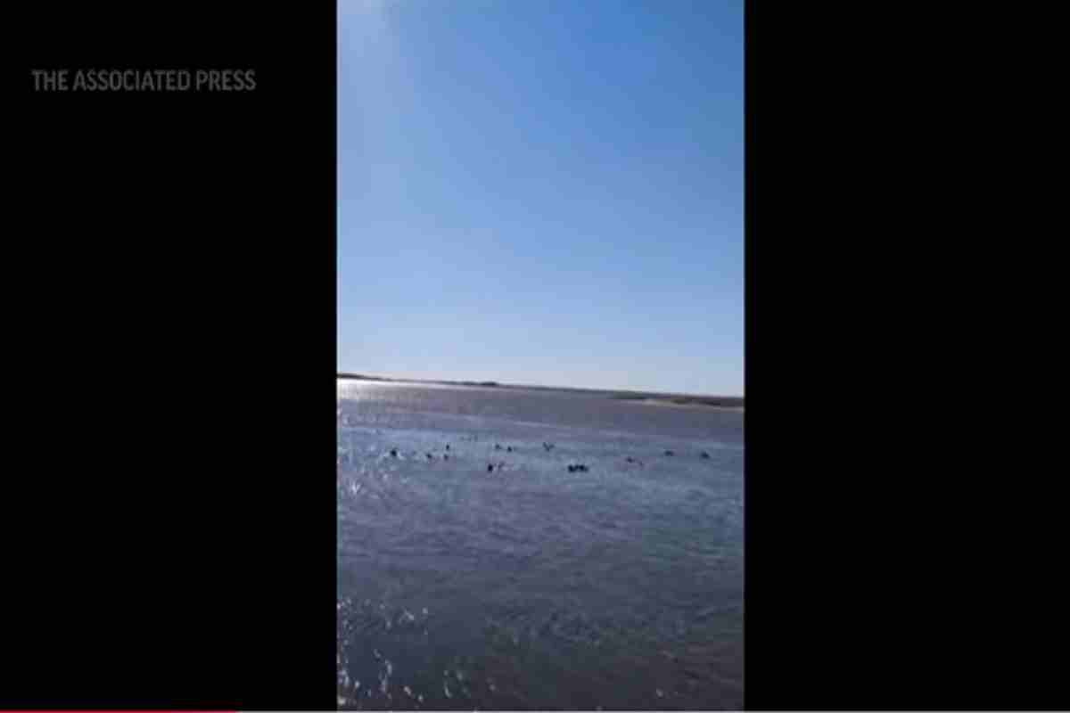 Le persone al largo dell'Isola di Sapelo vengono trascinate dalla corrente