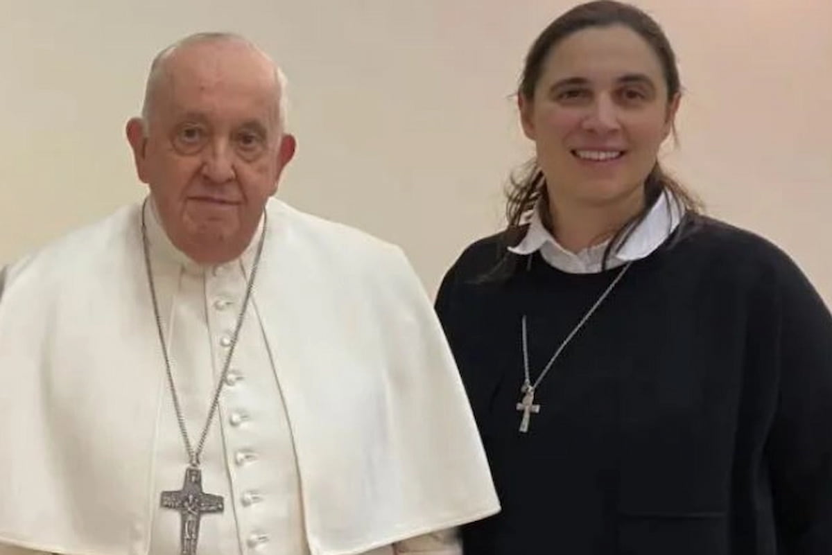 Suor Linda Pocher con Papa Francesco