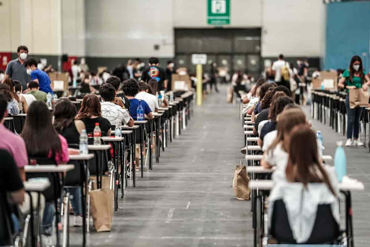 Aula per lo svolgimento del test di accesso a Medicina