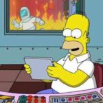 Homer dei Simpson nella centrale nucleare in cui lavora