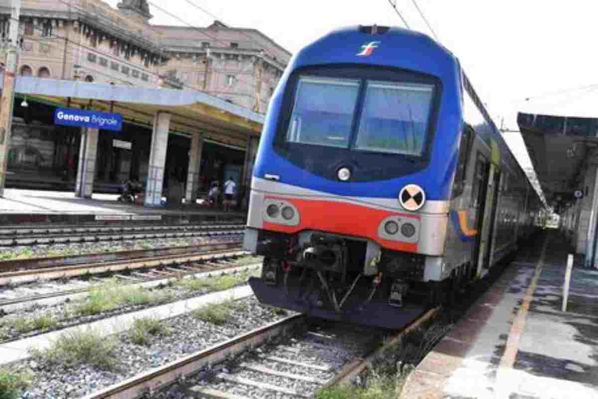 un treno in viaggio