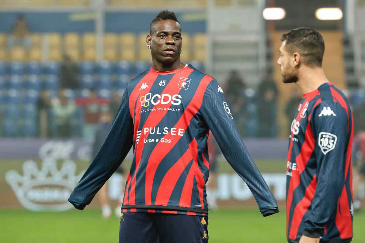 Balotelli durante l'allenamento