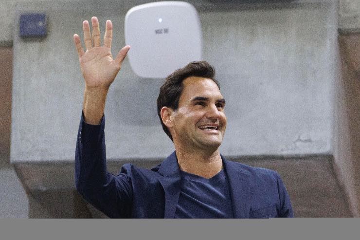 Federer saluta il pubblico agli Us Open