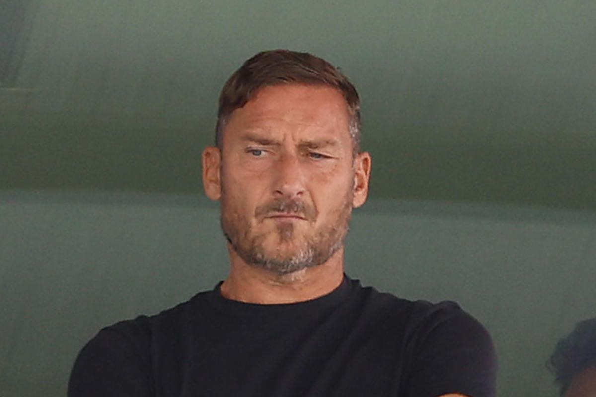 Francesco Totti sugli spalti per Frosinone Sassuolo