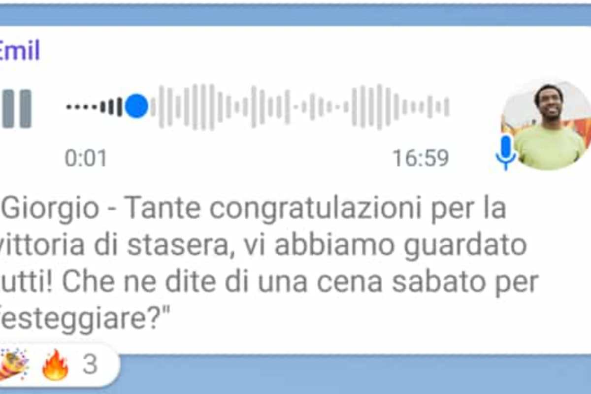 Trascrizione messaggi audio di WhatsApp 