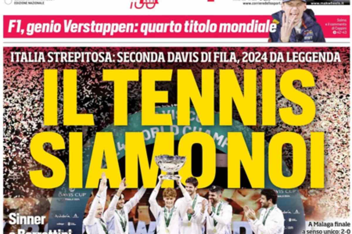 la prima pagina del corriere dello sport di oggi 25 novembre 2024