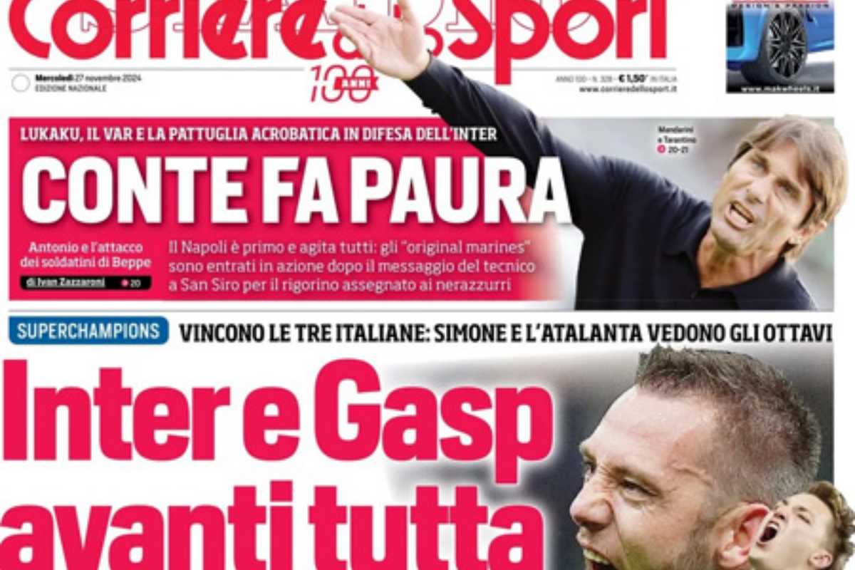 prima pagina corsport 27 novembre 2024