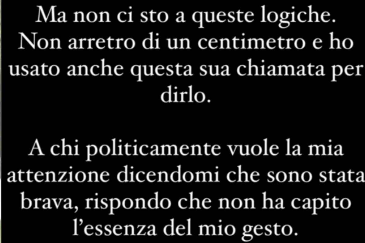 uno dei post di francesca ghio sulla telefonata ricevuta dalla meloni