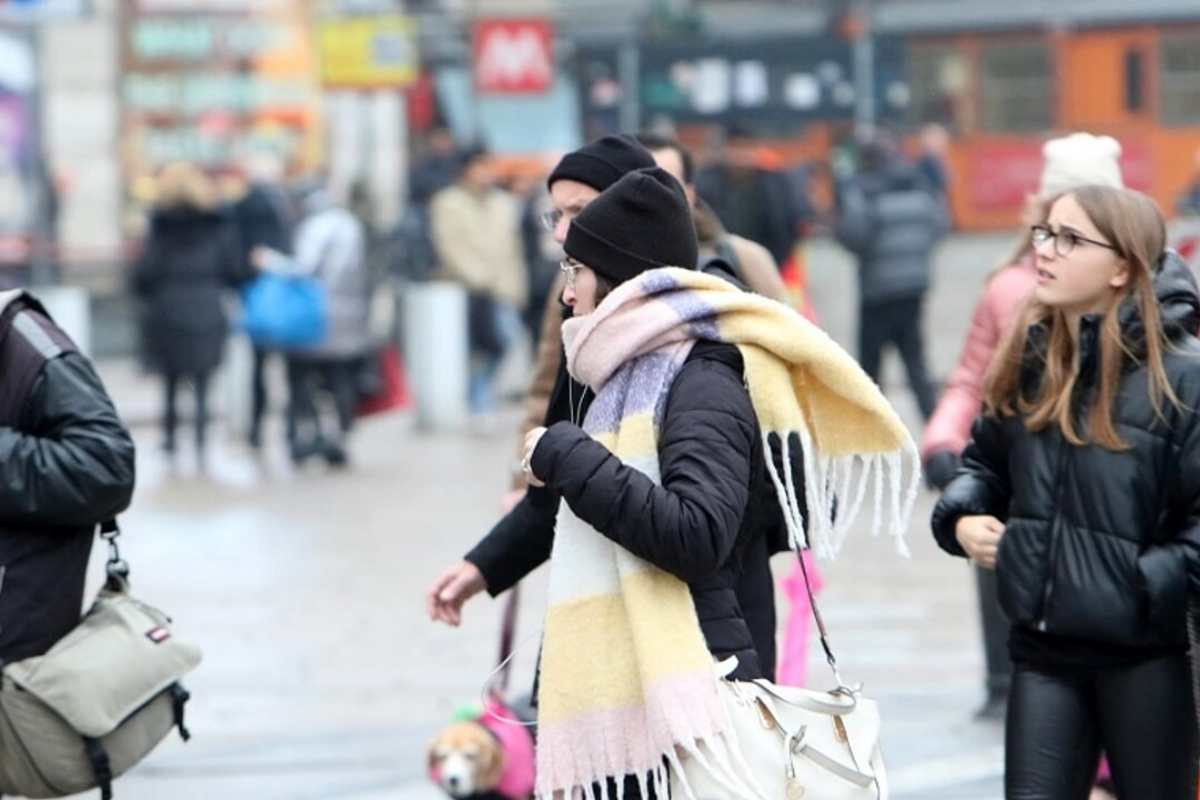 una giornata di freddo in città