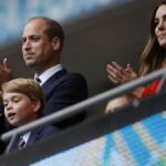 Futuri re, George con William e Kate durante Italia-Inghilterra