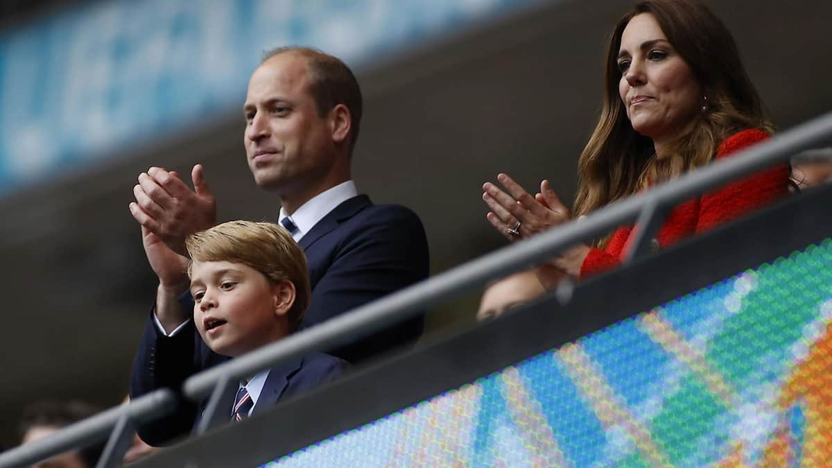 Futuri re, George con William e Kate durante Italia-Inghilterra