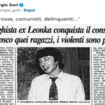 Giorgio Gori e il ritaglio con un Salvini d'annata