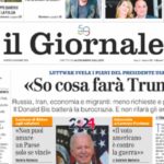 prima pagina giornale 8 11 2024