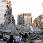 immagini di bombardamenti da beirut