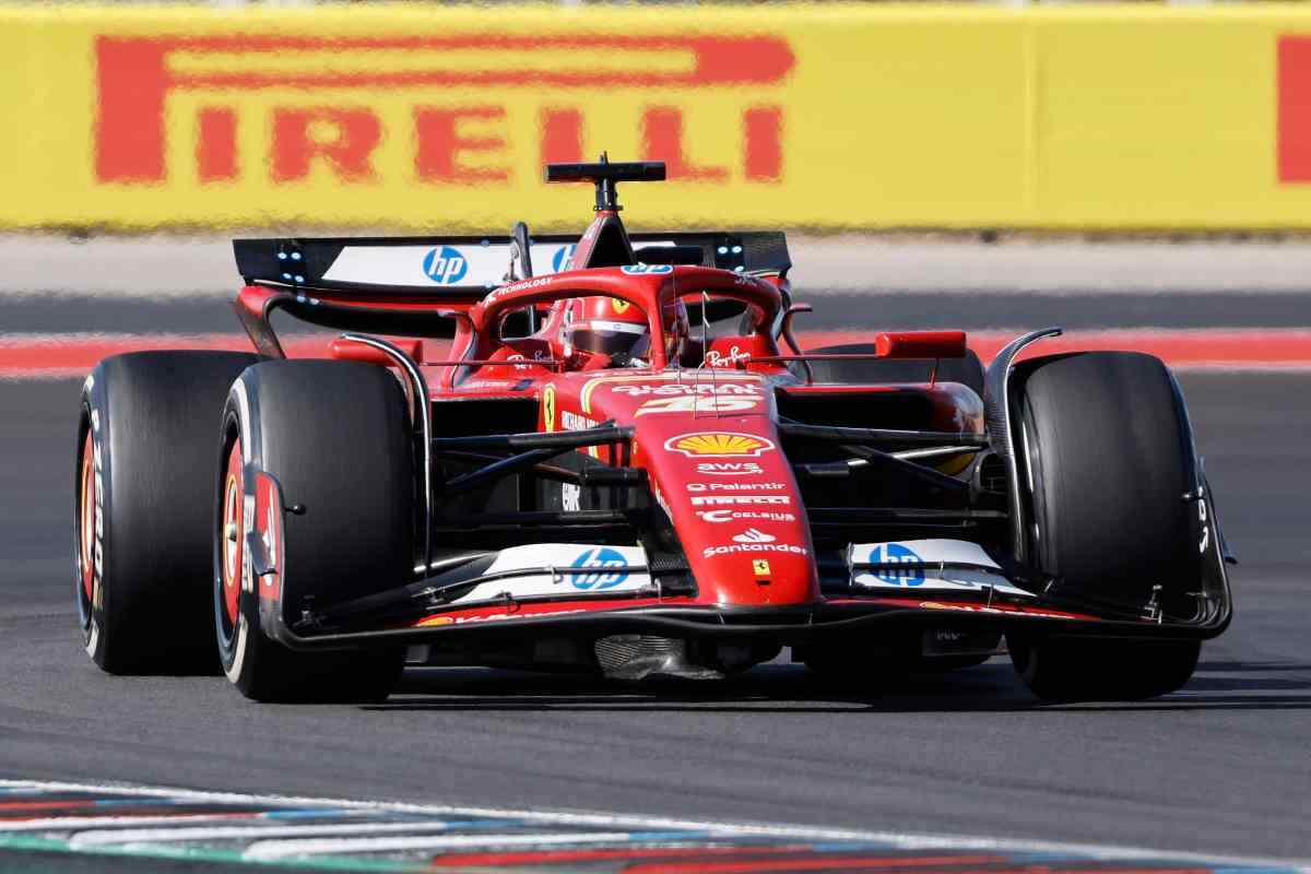 Charles Leclerc a bordo della rossa Ferrari