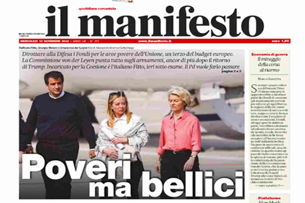 Il Manifesto del 13 novembre