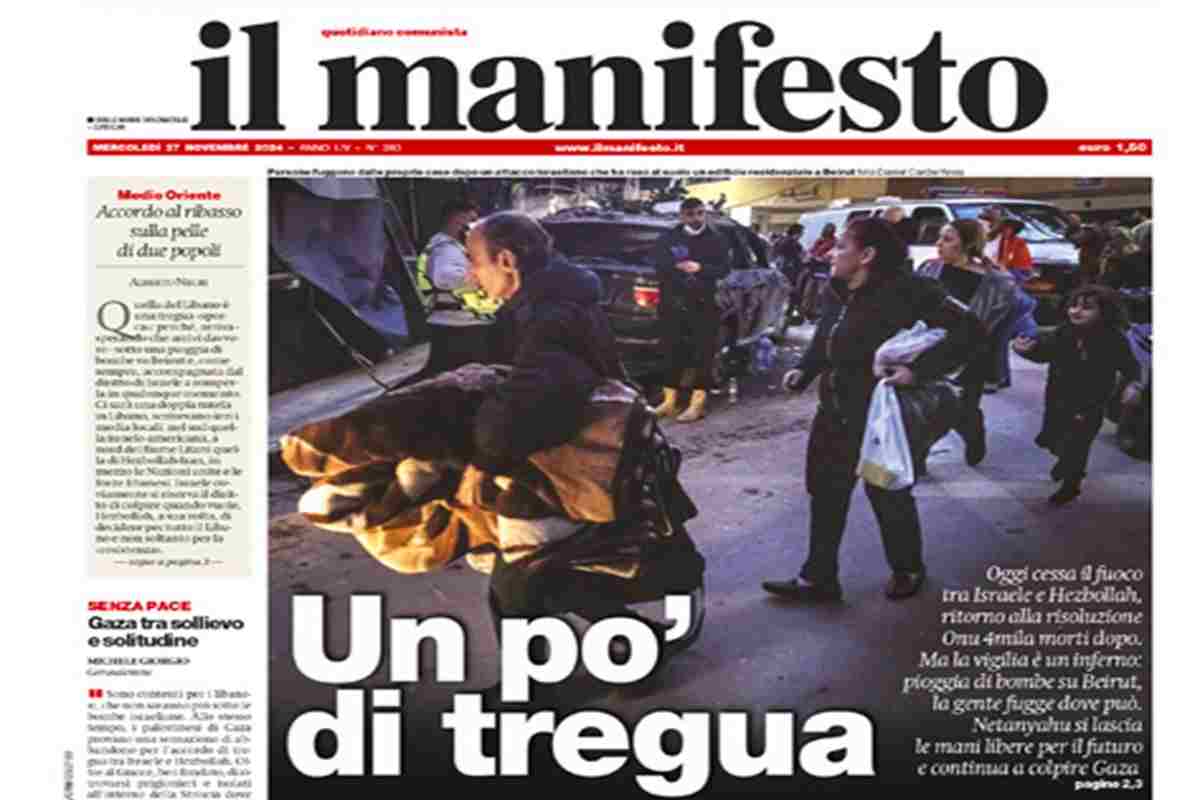 Il Manifesto del 27 novembre