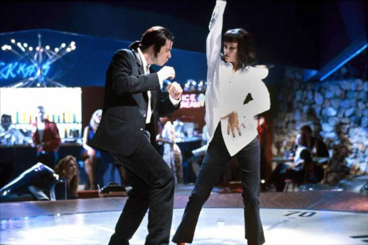 John Travolta e Uma Thurman nella scena cult del ballo in Pulp Fiction