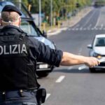 un posto di blocco della polizia