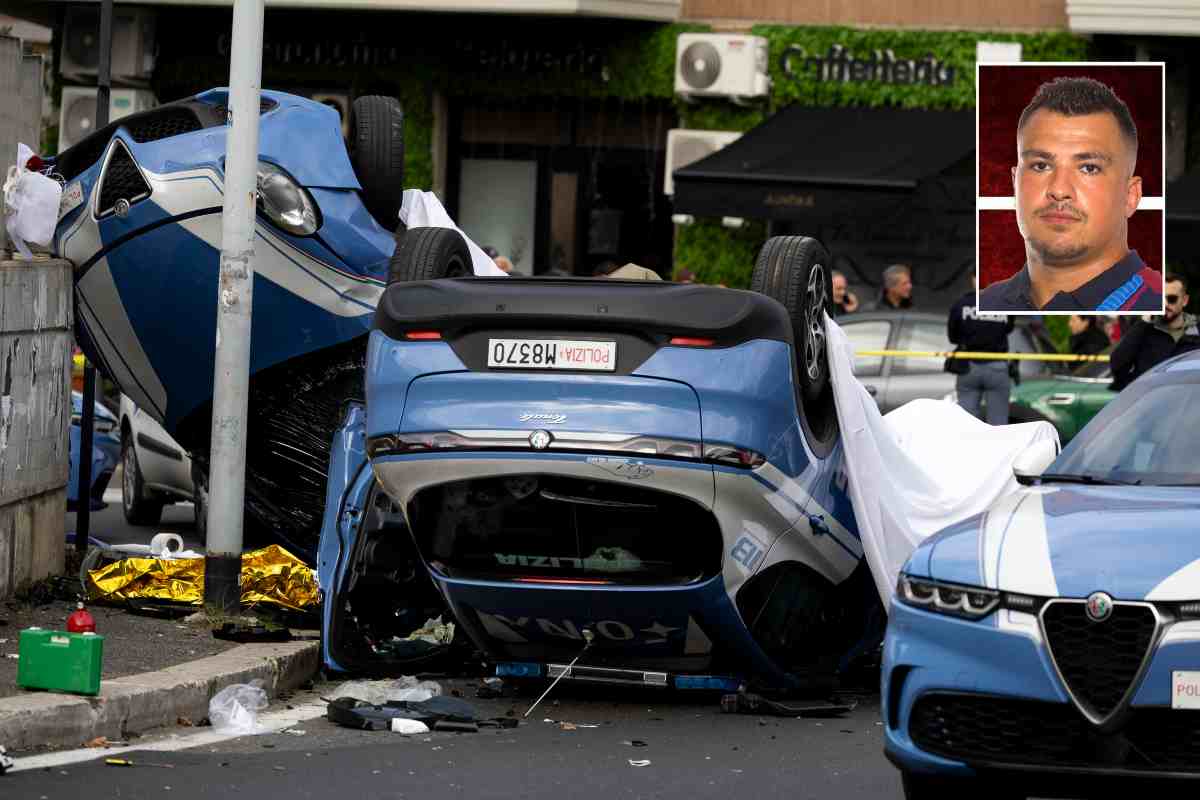 Incidente tra due volanti della polizia nel quartiere Monte Mario, in via dei Monfortani, Roma, 18 novembre 2024