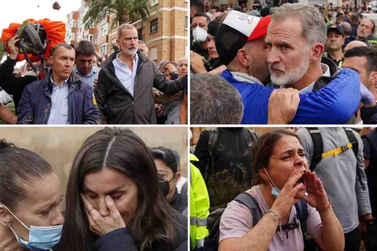 La contestazione a Valencia contro i reali di Spagna