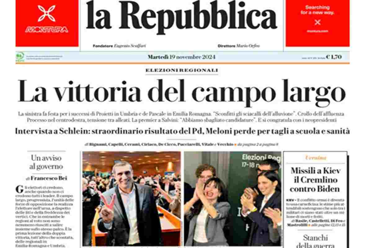 La Repubblica del 19 novembre