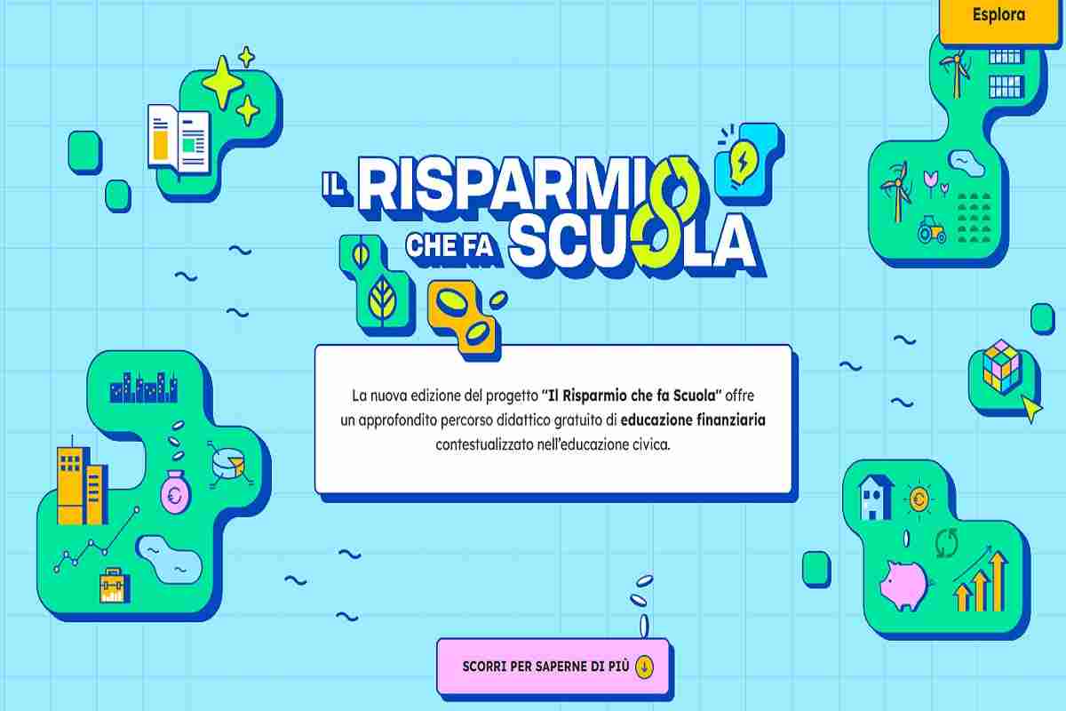 Il risparmio fa scuola, la home page del sito