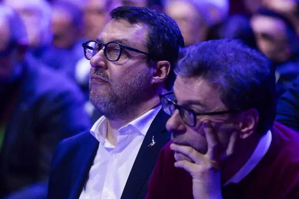 Salvini e Giorgetti in una foto Ansa 