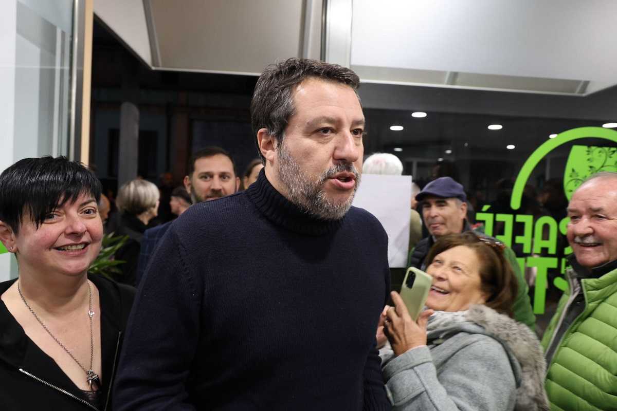 Matteo Salvini a Spoleto per un appuntamento elettorale.