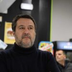 Matteo Salvini a Spoleto per un appuntamento elettorale.