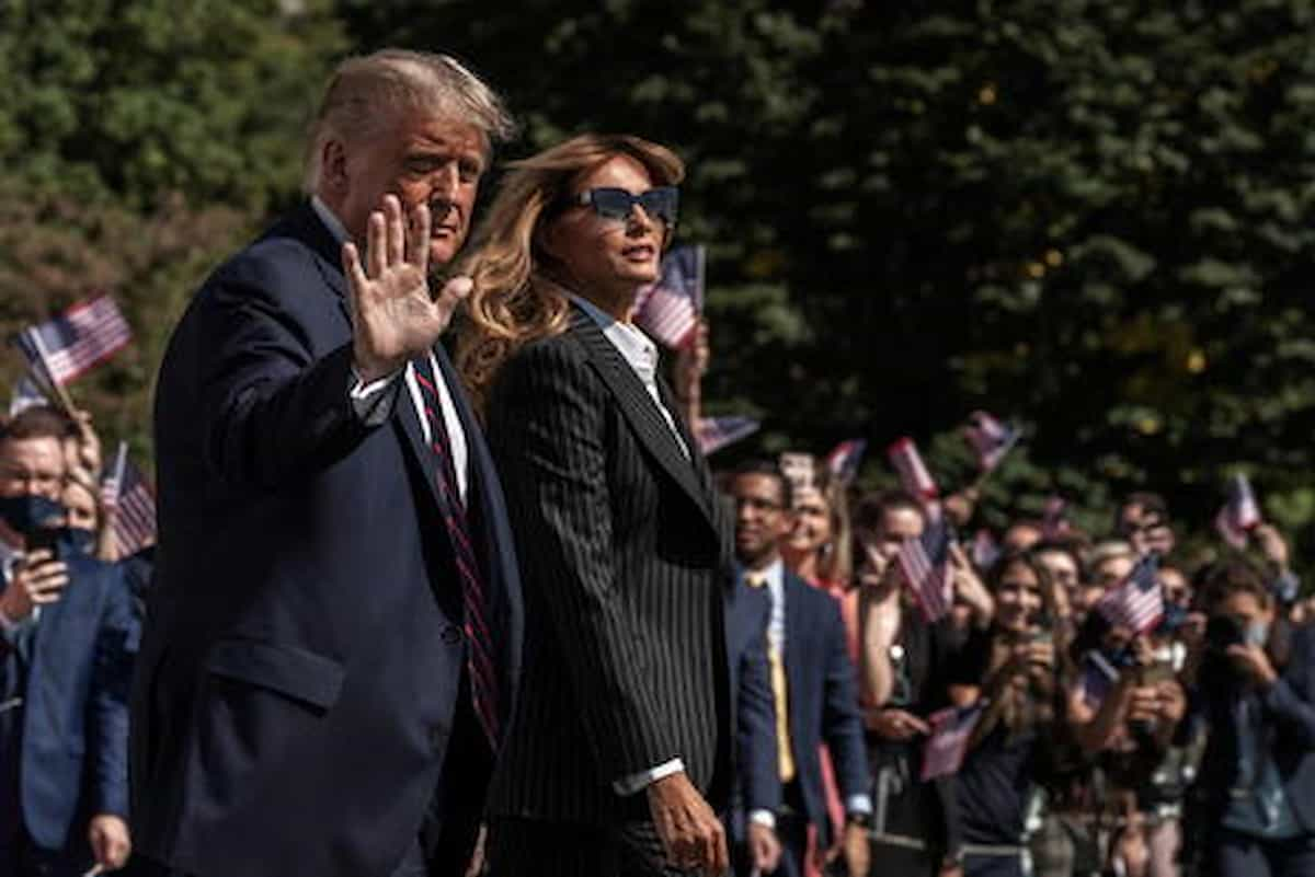 Trump e la moglie Melania