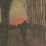 Il viale dei pioppi al tramonto di Van Gogh