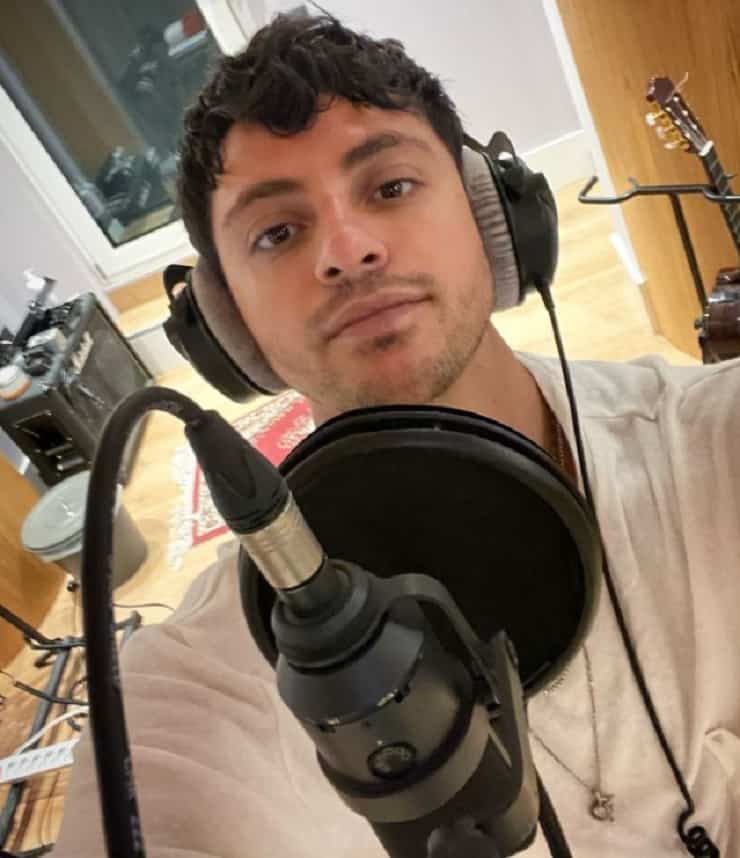 virginio in studio di registrazione