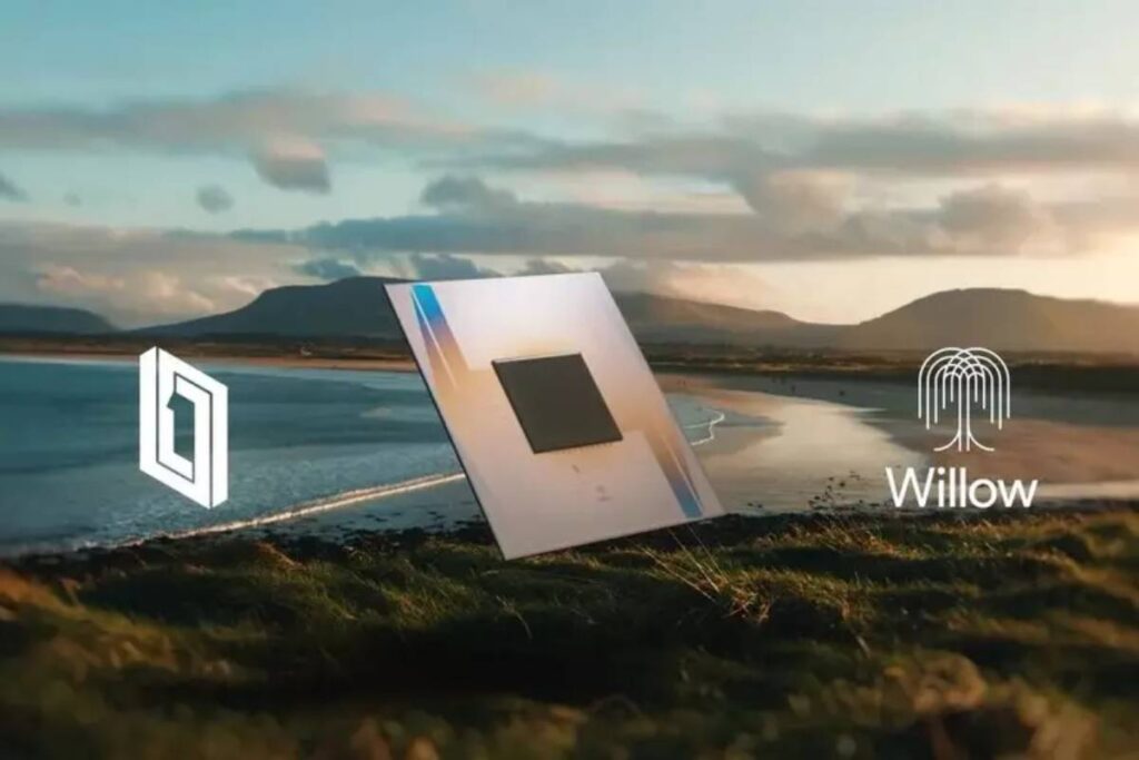 Rappresentazione grafica di Willow, il nuovo chip di Google