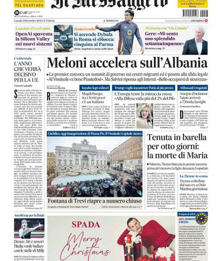 Il Messaggero del 23 dicembre