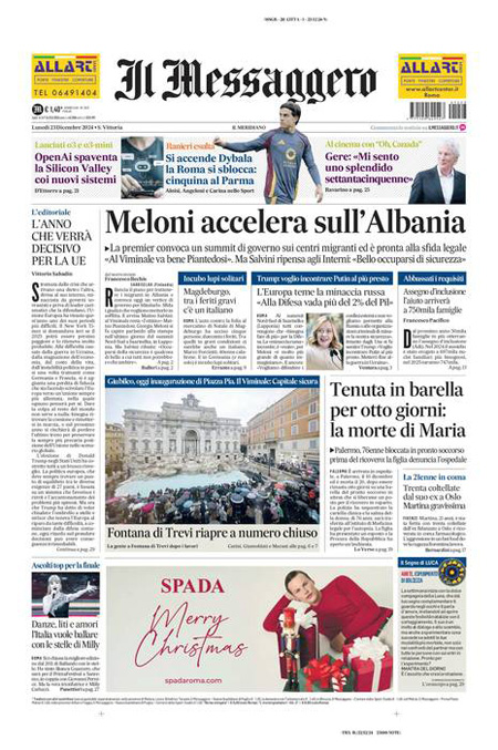 Il Messaggero del 23 dicembre