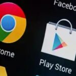 Schermata smartphone, in evidenza l'app di Chrome e quella del Play Store