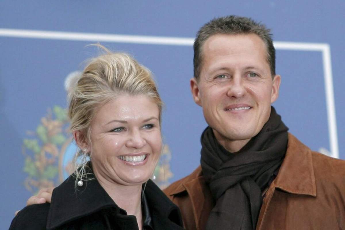 Il pilota Michael Schumacher con la moglie Corinna. 