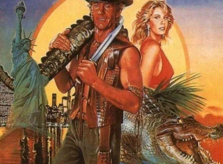 La locandina del film Crocodile Dundee del 1986