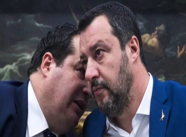 Durigon della Lega insieme a Salvini