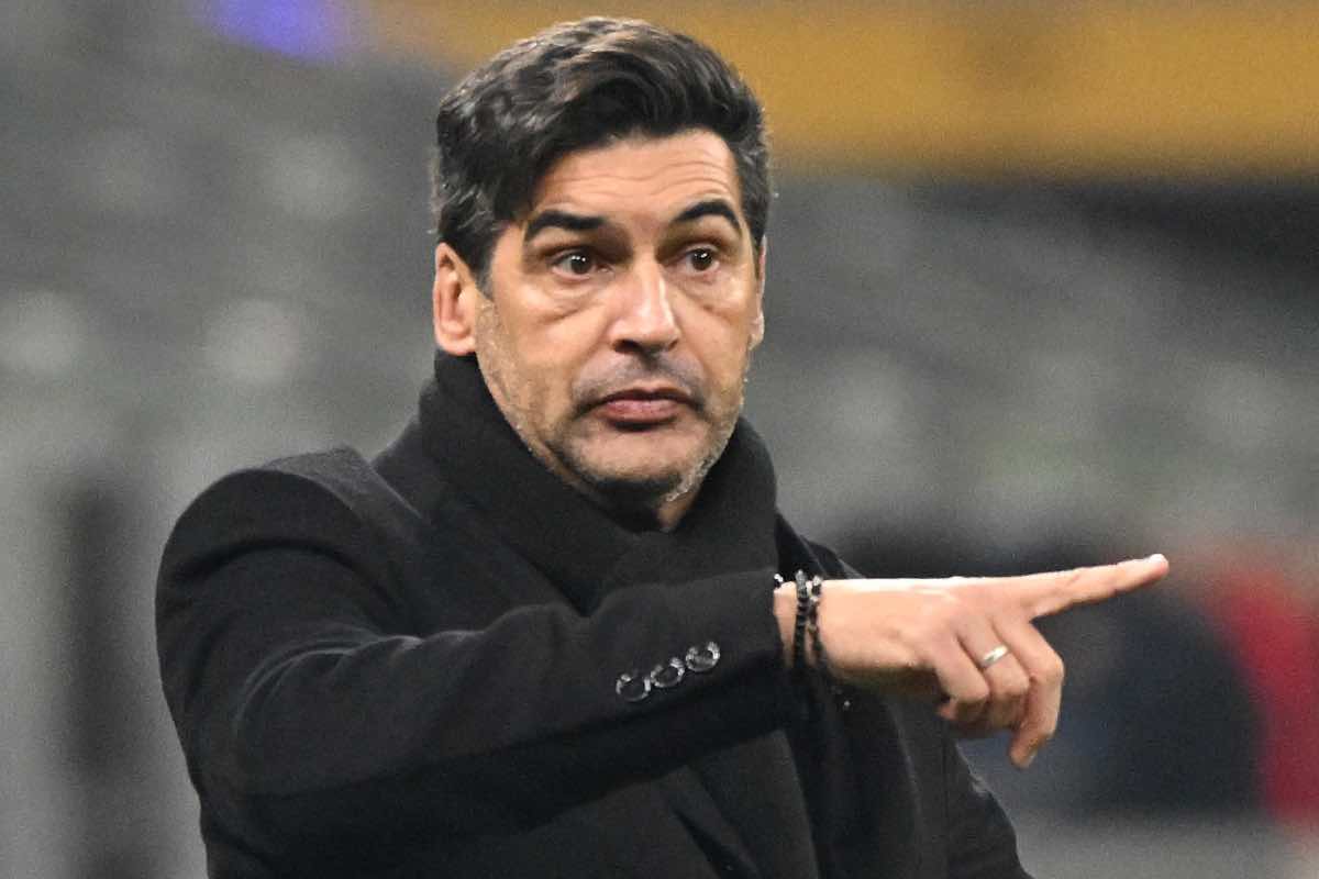 Paulo Fonseca dà indicazioni in Atalanta-Milan