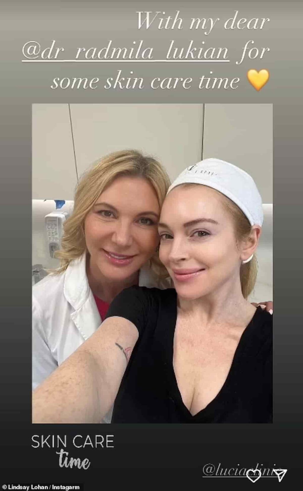 Lindsay Lohan selfie con Radmila Lukian