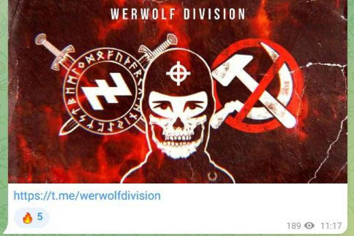 la locandina del gruppo neonazista werwolf