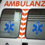 Un'ambulanza in servizio