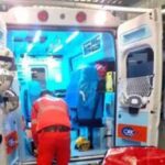 Un'ambulanza in servizio