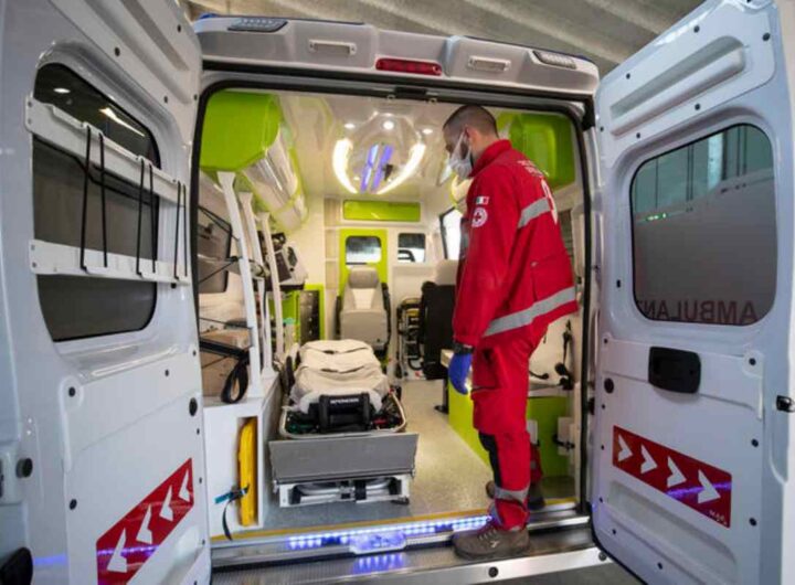 l'interno di una ambulanza