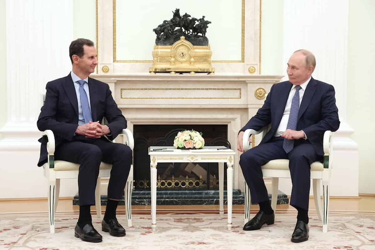 Assad, dittatore della Siria, con Vladimir Putin