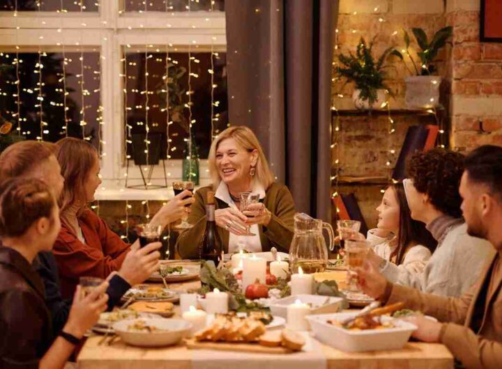 una cena di Natale in famiglia